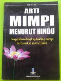 Arti Mimpi Menurut Hindu