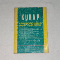 KUHAP kitab Undang-undang Hukum Acara Pidana