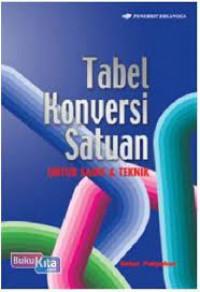 Tabel Konversi Satuan Untuk Sains & Teknik