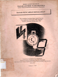 Image of Dasar Listrik Elektronika Dasar Pencarian Kesalahan